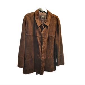 Koç classic: the tobacco suede overshirt Jacket size 56 XL EUC